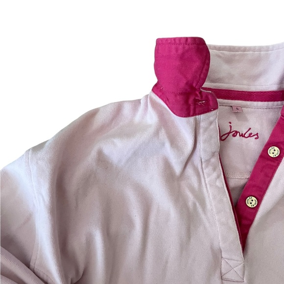 Joules Womens Pink Pullover V Neck With Buttons Size Small UK Womens - Picture 9 of 12